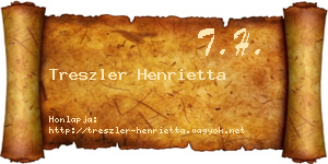 Treszler Henrietta névjegykártya