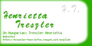 henrietta treszler business card